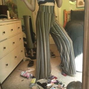 loose and flowy striped pants